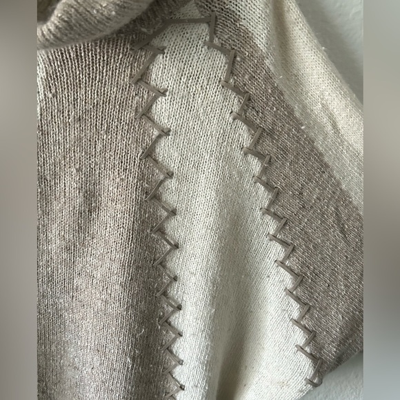 Vtg Silk Angora Sweater, Fringe, Pull Over, Turtle Neck, Soft Knit, Faux Suede - Picture 11 of 14